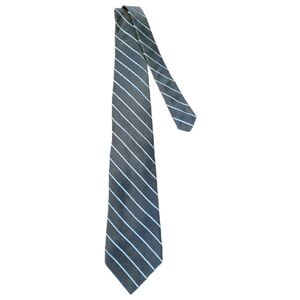 Express Gray and Blue Striped Silk Tie